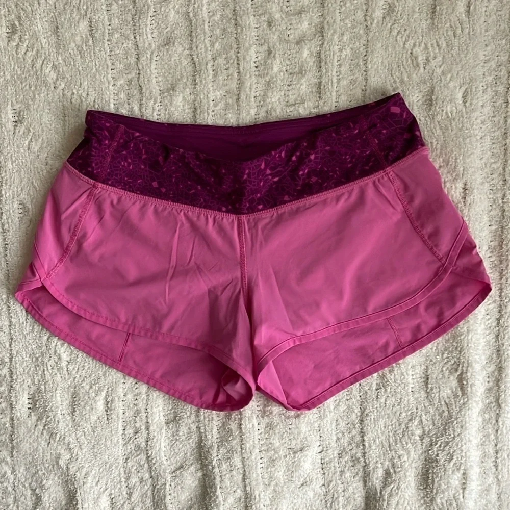 Lululemon Speed Short Pink Paradise Geo Regal Plum Multi size 6